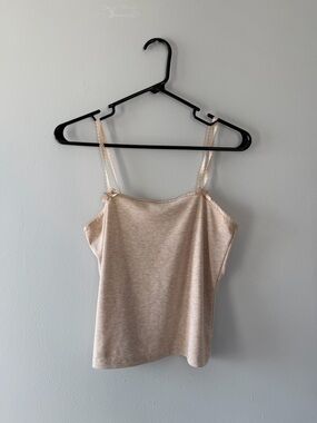 American Eagle Outfitters Beige Knit Spaghetti Strap Cami